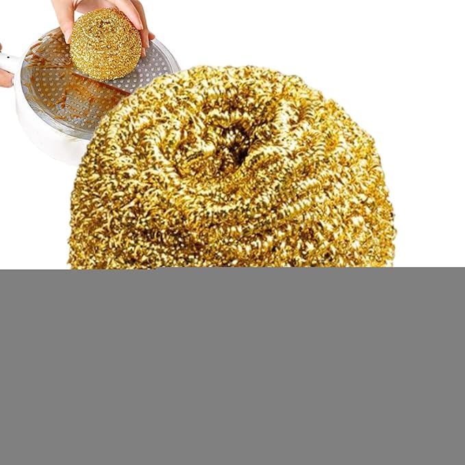 Copper Dish Scrubber – Extra Strength Ball | Heavy-Duty Cleaning Ball for Pots, Pans & Grills, Removes Stubborn Dirt, Buildup & Oil Stains; Perfect for Kitchen, Barbecue, Tile & Baking Surfaces