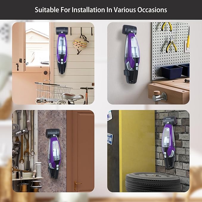 Wall Mount Compatible with Bissell 2390 2390A 2284W 23903 Pet Hair Eraser Lithium Ion Cordless Hand Vacuum (2 Packs)