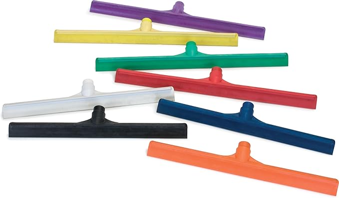 SPARTA 3656801 Plastic Floor Squeegee, Shower Squeegee, Heavy Duty Squeegee With Rubber Blade For Windows, Glass, Shower Doors, Floors, Windshields, 24 Inches, Brown