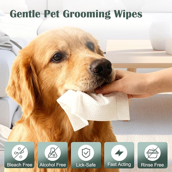 400 Pack Dog Wipes for Paws and Butt Unscented Hypoallergenic Pet Grooming Wipes Gentle Earth-Friendly Cleaning Wipes for Puppies, Kittens & Senior Pets Deodorizing Waterless Bathing Wipes