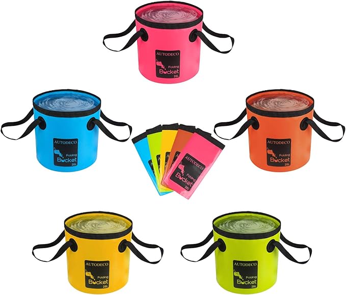 Collapsible Bucket 5 Gallon Container Folding Water Bucket Portable Wash Basin 20L