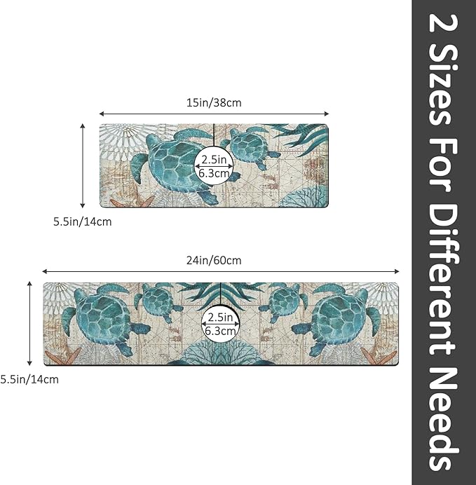 15" X 5.5" Kitchen Sink Splash Guard Faucet Mat Sea Turtles Super Absorbent Fast Drying Faucet Guard & Draining Mat Sink Splash Guard Behind Faucet for Kitchen, Bathroom