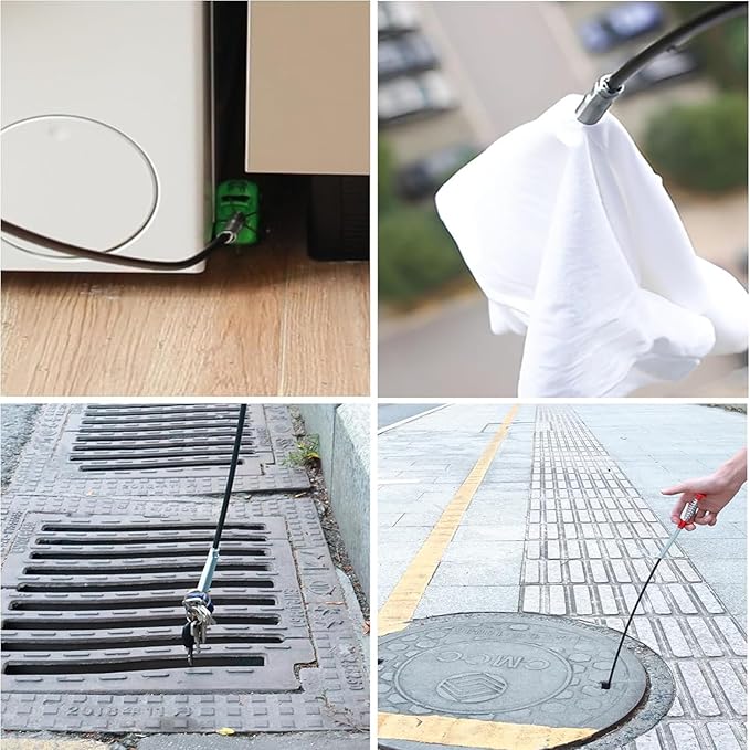 61 Inch Flexible Claw Drain Snake, Drain Clog Remover for Kitchen Bathroom Tub Toilet & Sewer Drain Cleaning