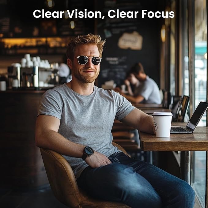 EVEO Glasses Cleaner Spray - Eyeglass Cleaner (No Streaks)| Eye Glass Cleaners Spray + Lens Cleaner Microfiber Cleaning Cloth, Glasses Cleaning Kit Eye - 2oz