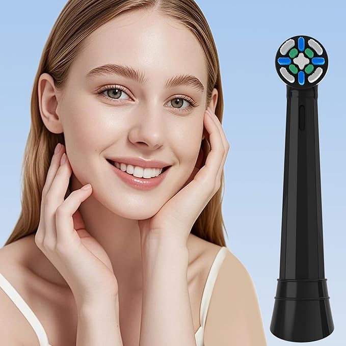 6 Pack IO Brush Head Compatible with Oral B IO 2/3/4/5/6/7/8/9/10/Deep Clean Electric Toothbrush, Replacement Heads Compatible with Oral B IO for Effective Cleaning (Black)