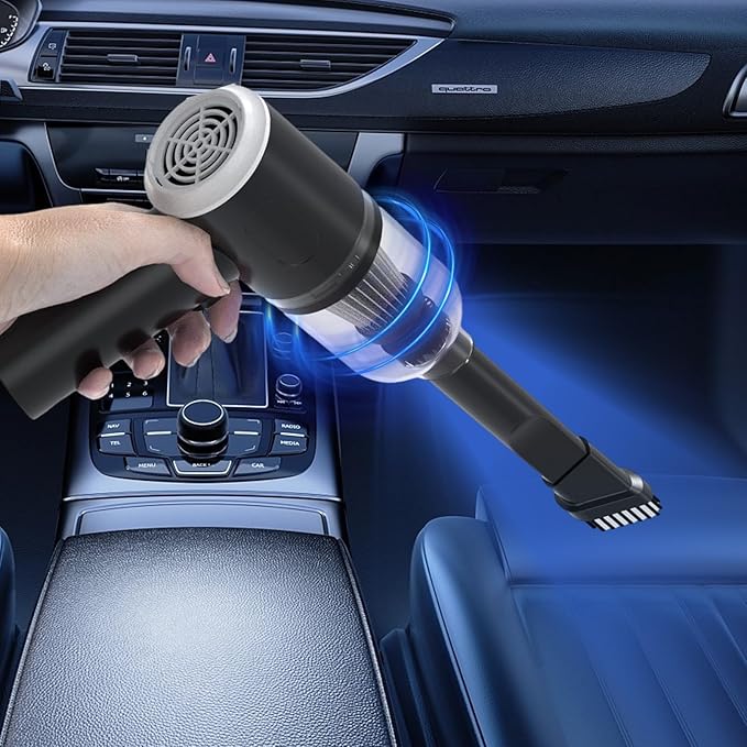 Cordless Vacuum Portable Car Vacuum Cleaner High Power 5000Pa Wireless Car Vacuum Cleaner USB Charging 1200mAh Portable Cleaning Appliance Mini Wet and Dry Vacuum Cleaner Household