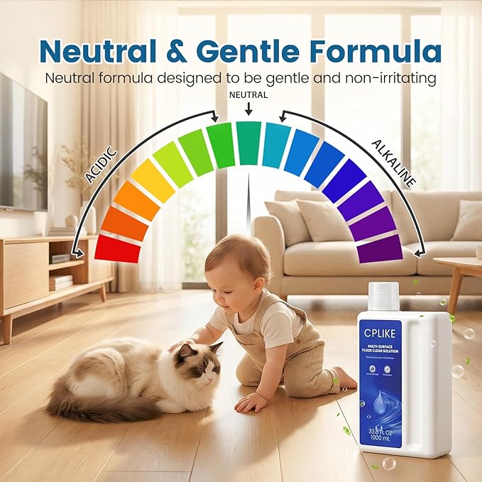 CPLIKE Floor Cleaning Solution Compatible with Dreame All Wet Dry Vacuum Cleaners & Robot Vacuums, Multi-Surface Floor Cleaner for Dreame Vacuum and Mop, 33.8 fl oz