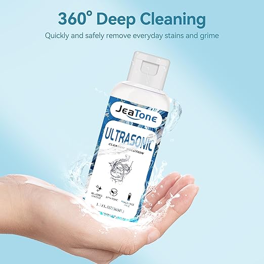 Ultrasonic Jewelry Cleaner Solution for Ultrasonic Cleaner Machine, Professional Cleaning of Jewelry, Diamonds, Gold, Silver, Remove Odors, Discoloration & Stains 50ml