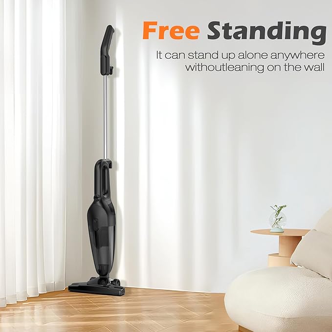 Zefiro Lightweight Corded Stick Vacuum, High Suction Bagless Small Vacuum Cleaner for Carpet Hardwood Floor Pet Hair, Portable Handheld Vacuum for Home RV Apartment Stairs Sofa