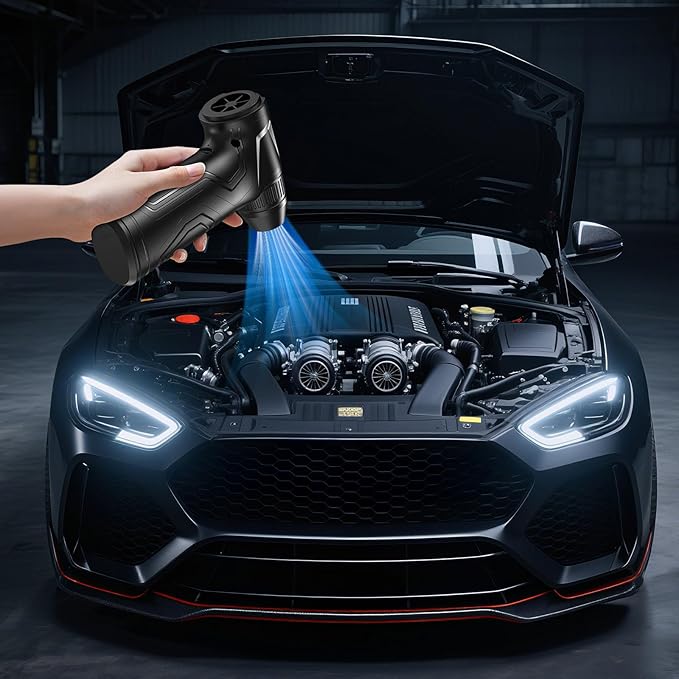 Mini Compressed Air Duster,160000RPM Portable Electric Air Duster,4-Gear Speed Wind with Type-C for Fast Charging,Suit for Home Cleaning,Cleaning Car,Sofa,Keyboards, Yard Leaves, Snow,Camping