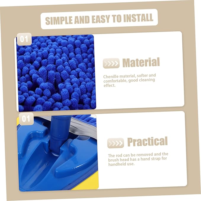 Zerodeko Car Wash Mop Extendable Handle Soft Brush Car Cleaning Tool Kit Trucks Boats Windows Furniture Design