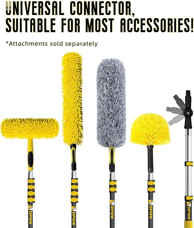 Wall-Mounted Mop and Broom Holder Storage Organizer with Good Grip, Cleaning Tools Hanger for Kitchen, Garden, Laundry Room and Garage, 4 Slots, 5 Hooks