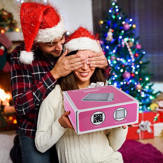 Nail Vacuum Dust Collector for Nails Pink Nail Dust Collector Vacuum, Nail Duster Collector Fan for Nails Dust Collector Acrylic Nails with a Brush for Manicure Salon