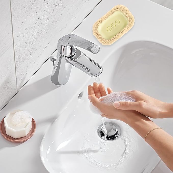 12PCS Soap Saver Pad with 6PCS Soap Bag,Breathable,Soft,Non-Slip,Lathers,for Bathroom,Shower,Kitchen,Travel Hotel Cleaning Supplies