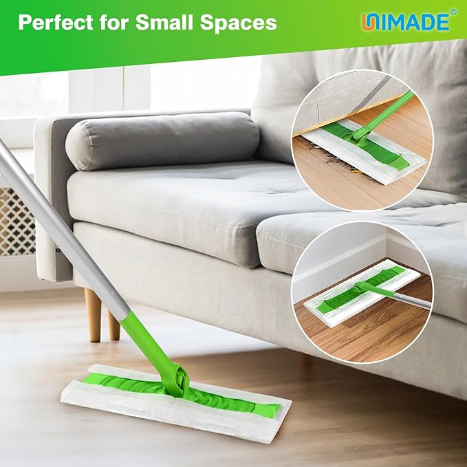 UNIMADE Dry Sweeping Cloths, 52 Count Mop Refill Compatible with Swiffer Sweeper - Disposable Duster Refills Mops for Cleaning Hardwood Floor Dust