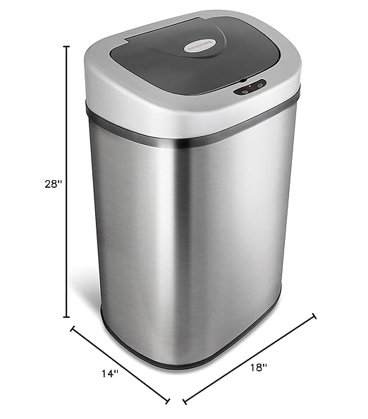 21.1-Gallon Motion Sensor Stainless Steel Trashcan Silver