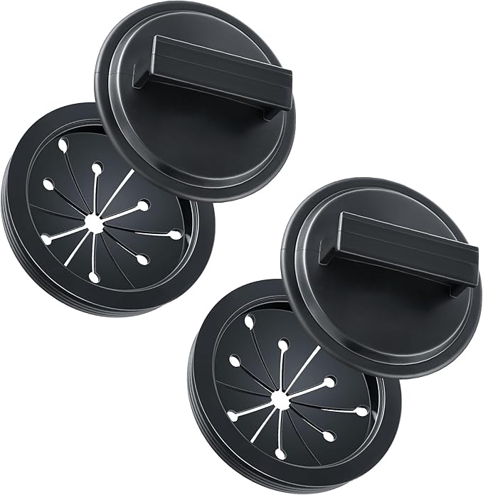 Meonum 4Pcs 3 Inch Garbage Disposal Splash Guards with Round Kitchen Sink Stopper, Universal Rubber Food Waste Disposal Cover, Baffle Accessories and Drain Plugs