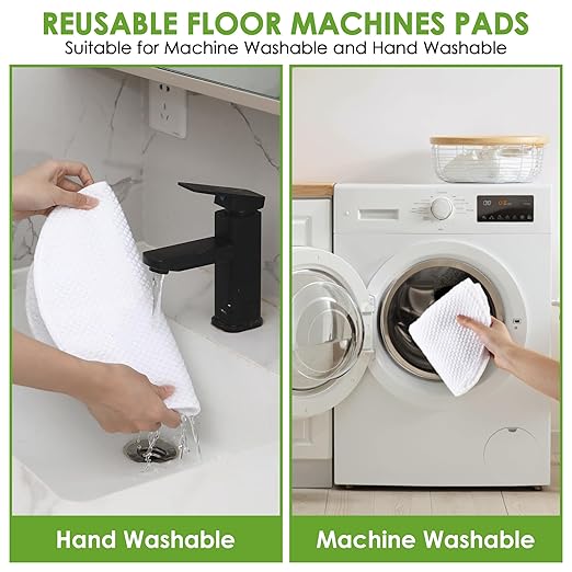Potchen 3 Pack 12" Floor Machine Pads Compatible with Oreck Commercial 550MC Orbiter Scrubber Machine, Microfiber Carpet Bonnet, Floor Buffer Pad for Deep Cleaning Tile (Stripper & Bonnet & Buffer)