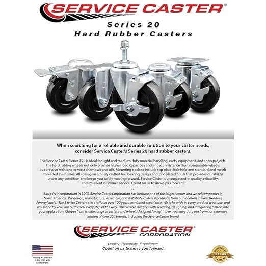1013L2 Rubbermaid Tilt Truck Replacement Caster Set Fits FG101300BLA FG9T1400BLA, 2PK