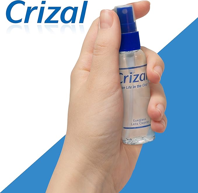 Crizal Eyeglass Lens Cleaning Kit – 2 Pack (2oz Spray + Microfiber Cloth) – Designed & Tested for AR-Coated Lenses – Complete Lens Care System