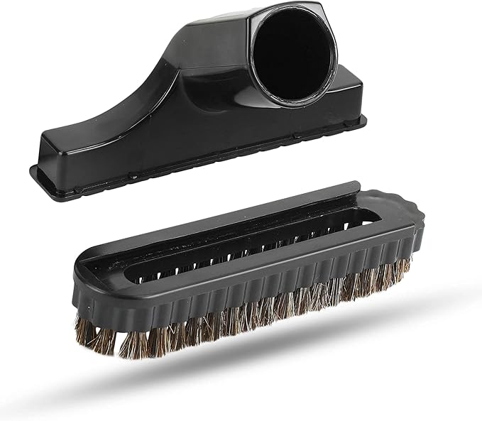 Vacuum Upholstery Brush Tool with Detachable Brush Compatible with 1.25” Vacuum Attachments Compatible with Shop Vac, Bissell, Nutone, Eureka, Beam and other Central Vacuums