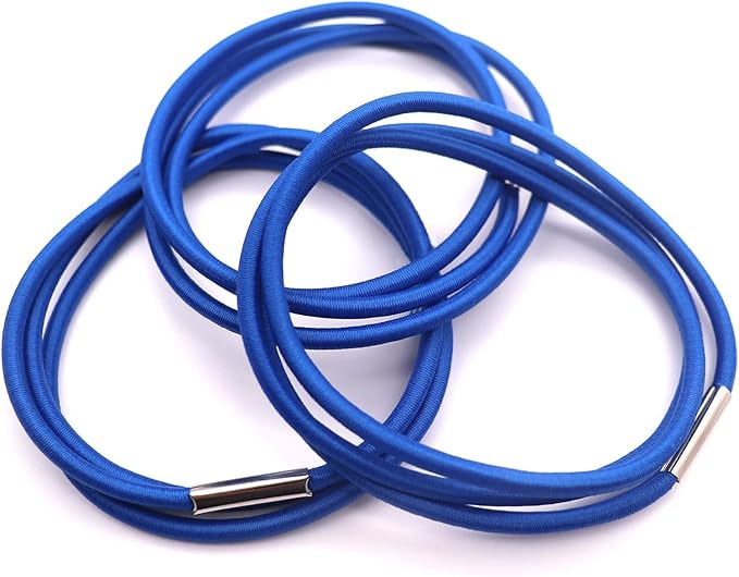 Garbage Can Rubber Bands, 3 Pcs Rubber Bands for 13 to 30 Gallon Trash Cans, Trash Can Elastic Bands to Hold Garbage Bag in Place, Homewares Garbage Bag Holder Colorful Litter Box Bands for Home, Blue