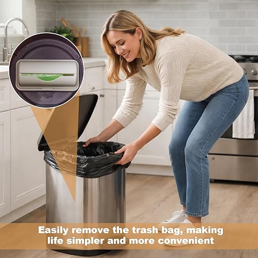 2 Pcs Trash Bag Dispenser,Garbage Bag Dispenser For Inside Trash Can,Trash Can Liner Dispenser For Bottom Of Can, Wall Mount Garbage Bag Dispenser Kitchen Bathroom Toilet Storage Organization(Apricot)
