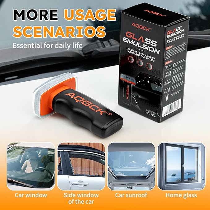 2-Pack Car Windshield Oil Film Remover, Glass Cleaner Emulsion (1p c s)