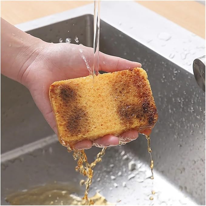 Kitchen Wood Pulp Magic Sponge Eraser For Washing Dishes Cooktop Tableware Pan For Home Cleaning Tools(2 Pcs)