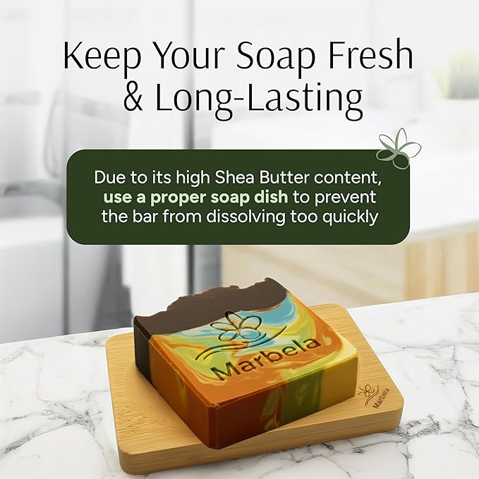 Marbela Cosmetics Handmade Soap Bar - Made in USA, Vegan Friendly, Palm Oil Free, Natural Bar Soap - Gentle Face & Body Soap for Daily Skin Care, Moisturizing & Nourishing - 3.5 oz (Cabin Spice)