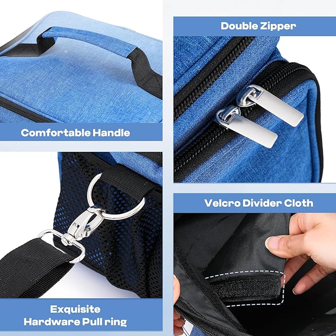 Moongiantgo Steam Cleaner Carry Bag, Protective Organizer Case with Adjustable Compartments & Extra Pockets for Handheld Steamer Accessories (Storage Bag Only, Machine Not Included)