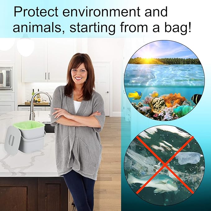 Trash bags 1.3 gallon Biodegradable: Aievrgad Garbage bags for tall kitchen trash can liner, 120 count,Unscented, Heavy Duty, Thickened, for food/kitchen waste or Graden,green 5L
