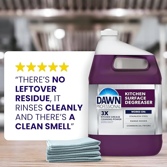 P&G Professional DAWN Kitchen Surface Degreaser - 1 GAL (Case of 2) - For Removing Grease Found in Commercial Kitchens & Food Service (Packaging May Vary)