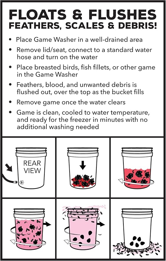 The Cowboy's Original 5 Gallon Game Washer Bucket