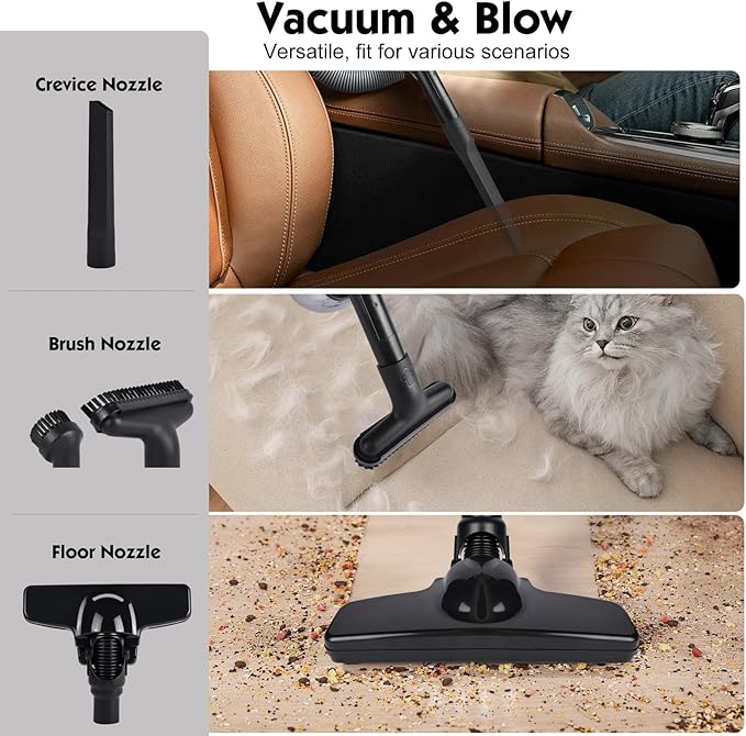 Cordless Vacuum Cleaner for Dewalt 20V MAX Battery, Handheld Vacuum Cleaner for Home Car Hardwood Floor Carpet, Portable Shop Vacuum with Washable HEPA Filter(No Battery)