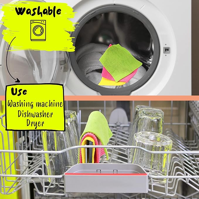 Mr. Pen Dish Cloths, 6 pcs, Reusable Paper Towels, Absorbent Kitchen Towels, Dishcloths for Kitchen, Cellulose and Cotton