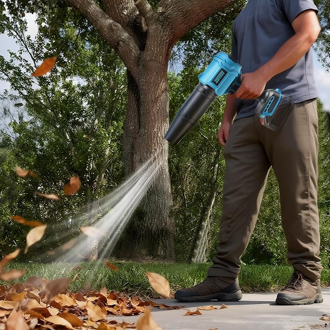 Cordless Mini Jet Dry Blower for Makita 18V Battery(NOT Included), Brushless Leaf Blowers 40000 RPM 475 MPH, Handheld Turbofan Air Blower w/Extended Nozzle for Lawn Care, Patio Cleaning, Dust
