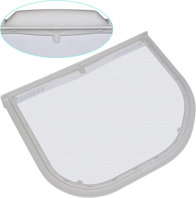 5231EL1001C Lint Filter Replacement for LG and Kenmore Dryers, Rim with Felt Seal, Ultra Durable Lint Screen Trap with Dryer Vent Lint Brush