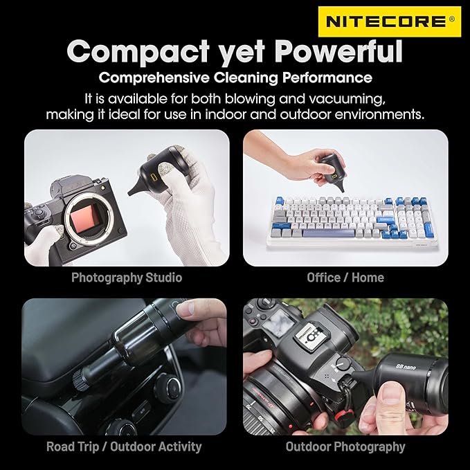NITECORE BB Nano Portable Versatile Electronic Photography Air Blower with NITECORE Tag