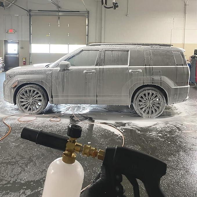 1 Pieces 1.1 mm Foam Cannon Orifice Nozzle and 1 Pieces Foam Maker, Universal Thread Tips for Snow Foam Lance