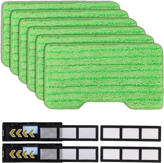 Vacmop Mop Vac Pads for Shark - Reusable Vacuum Spray Mop Pad Refills for Shark Vacmop Replacement VM252 VM200 VM200p12 VMP30 VM190 VM250 Cleaner Heads - Hard Floor Mopvac Mopping Pads Wet Dry 12pack