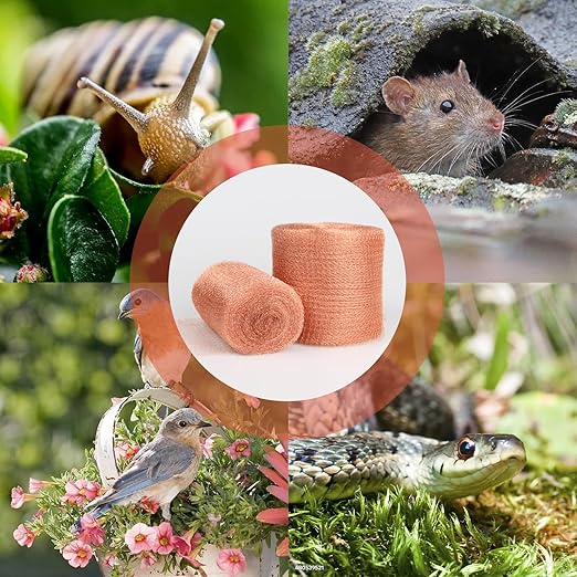 Copper Mesh Rodent Control, 5 in x 35 ft Proof Wire Screen Roll for Mice Rat Rodent, Bat & Snail, DIY Blocker Weep Hole Filler & Wool Mouse Trap