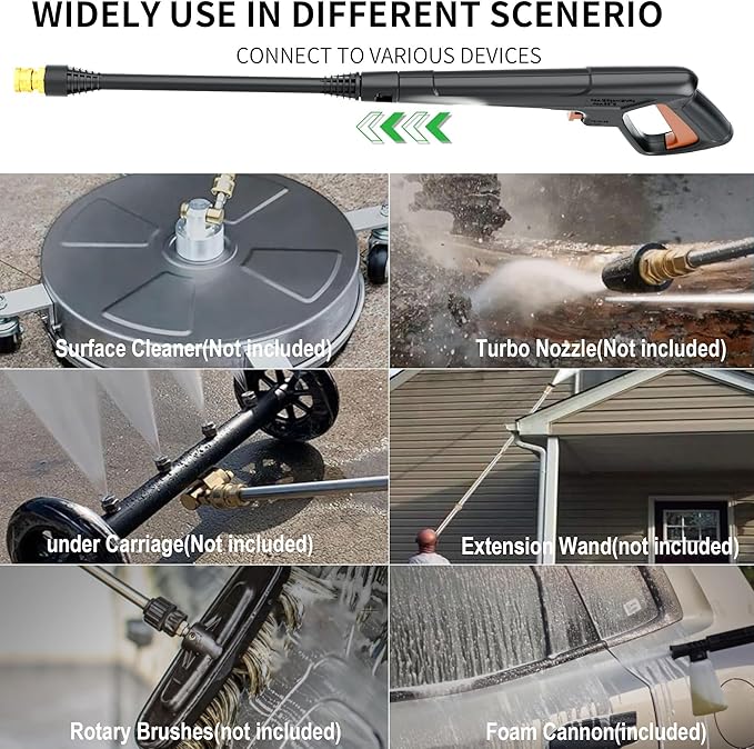 2026NEW Pressure Power Washer 4500PSI with 4 Quick Connect Nozzles, Inlet Hose & Filter, Foam Cannon for Cars/Fences/Driveways/Patios/Home Cleaning, Red