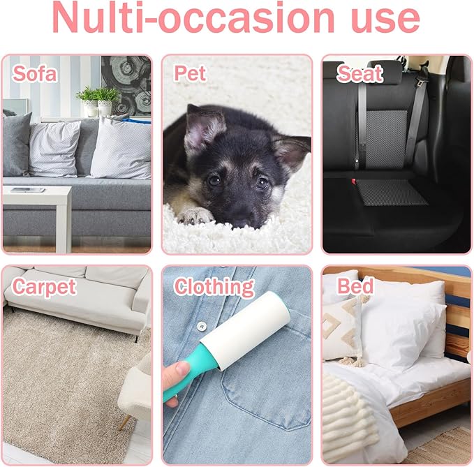 48 Pcs Bulk Mini Lint Roller for Pet Hair and Clothes Lint Roller Travel Size Removers Sticky Removing Tool for Travel, Gift Bags, Furniture, Car Seat