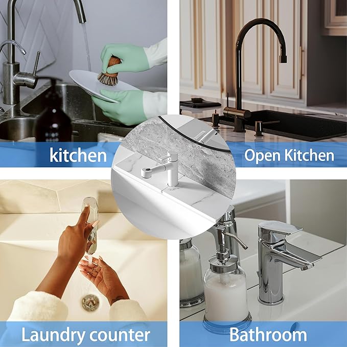 Kitchen Sink Faucet Mat, Diatomaceous Earth Quick Dry Sink Splashback Drying Mat, Kitchen Faucet Super Absorbent Mat, Quick-Drying Water Absorbing Stone Tray (Marble, 23.6" x 3.9")