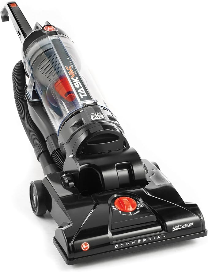 Hoover Commercial TaskVac Vacuum Cleaner, Bagless Upright Vac for Carpet, Lightweight, 35 Foot Cord, Easy Maintenance, with Accessory Pack, Powerful Vacuum Cleaners for Commercial Use