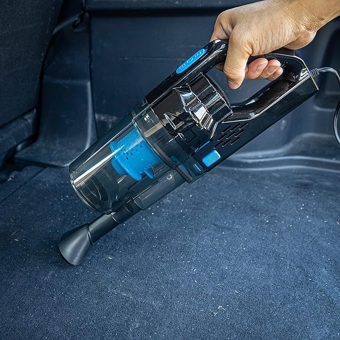 Neiko Portable Wet Dry Car Vacuum, High Power, Small Vacuum for Vehicle Detailing, 12V DC Power, Best for Automotive or Boat