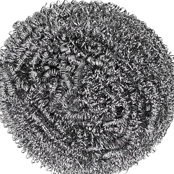 Stainless Steel Sponges Scrubbers,Cleaning Ball Utensil Scrubber,Density Metal Scrubber,Scouring Pads Ball,Kitchen Cleaning Ball for Removing Rust Dirty Cookware Cleaner