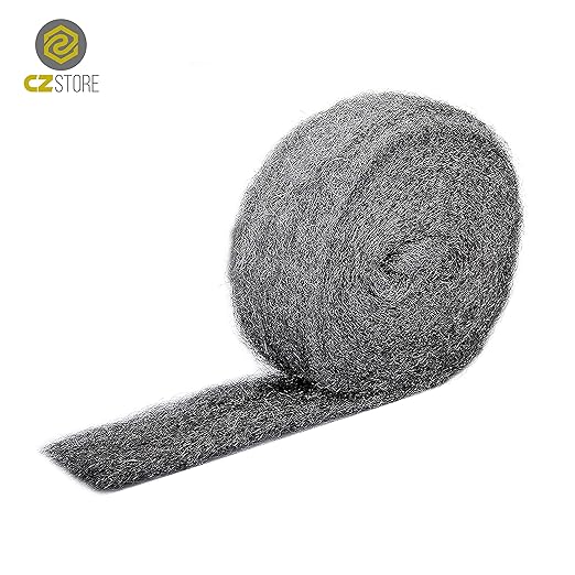 ✮CZ Store✮ - Stainless Steel Wool |13 FT| Grade 0000 Metal Wire Mesh - Soft, Flexible, Reusable - for Cleaning, Buffing, Polishing Glass, Windows, Tiles, Wood, Metal, Copper, Brass