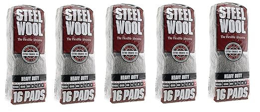 Homax Products 4 4 Homax Steel Wool Pad, No Grit, Sold as 5 Pack